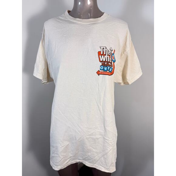 The WHO The Song is Over Retro Sign T Shirt Defect NWOT - Picture 1 of 8